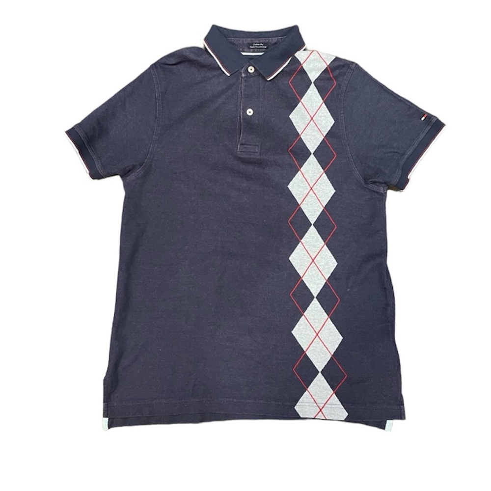 Vintage Tommy Hilfiger Diamond Pattern Polo